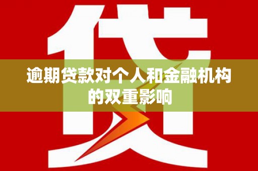 容县逾期贷款对个人和金融机构的双重影响