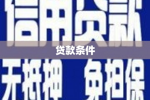 容县贷款条件