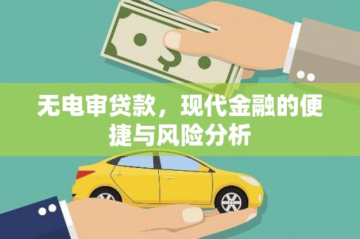 容县无电审贷款，现代金融的便捷与风险分析