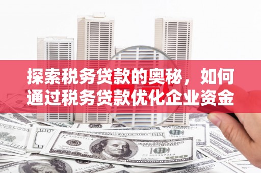 容县探索税务贷款的奥秘，如何通过税务贷款优化企业资金流