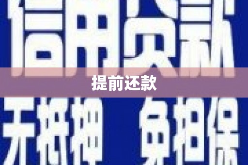 容县提前还款