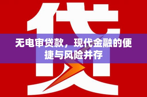 容县无电审贷款，现代金融的便捷与风险并存