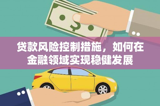 容县贷款风险控制措施，如何在金融领域实现稳健发展