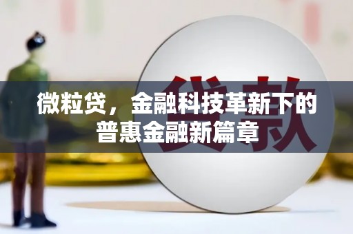 容县微粒贷，金融科技革新下的普惠金融新篇章