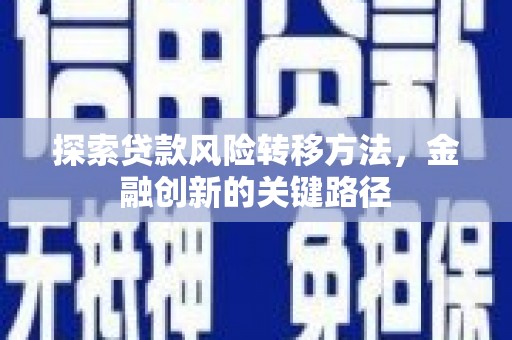 容县探索贷款风险转移方法，金融创新的关键路径
