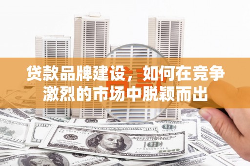 容县贷款品牌建设，如何在竞争激烈的市场中脱颖而出