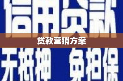 容县贷款营销方案