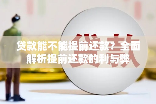 容县贷款能不能提前还款？全面解析提前还款的利与弊