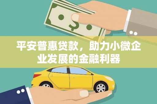 容县平安普惠贷款，助力小微企业发展的金融利器