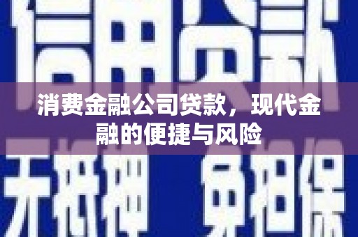 容县消费金融公司贷款，现代金融的便捷与风险