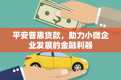 容县平安普惠贷款，助力小微企业发展的金融利器